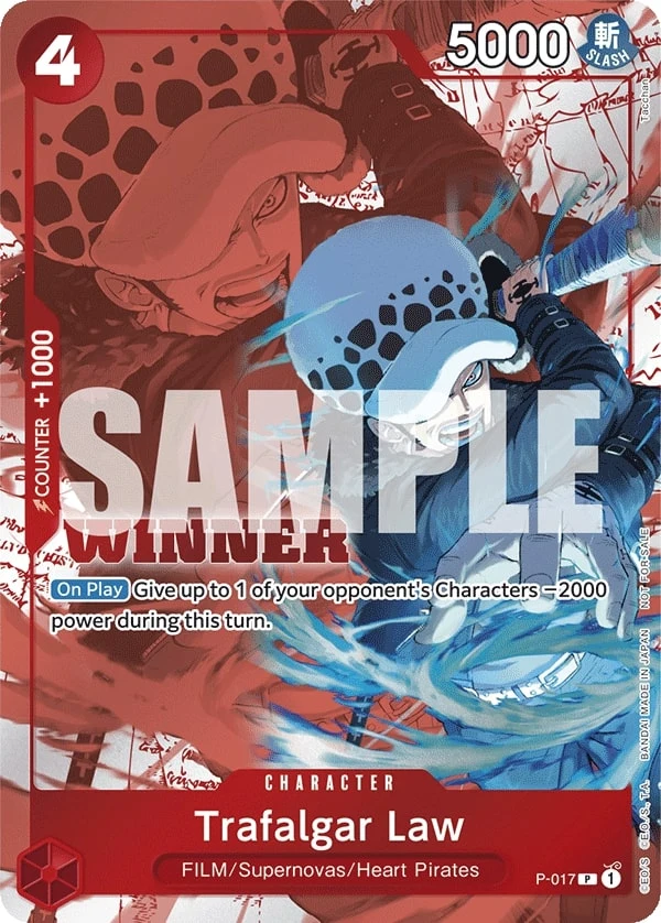 Carte One Piece anglaise Trafalgar Law P-017 P