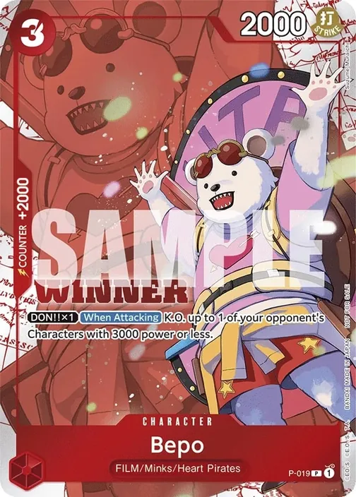 Carte One Piece anglaise P-019 Bepo