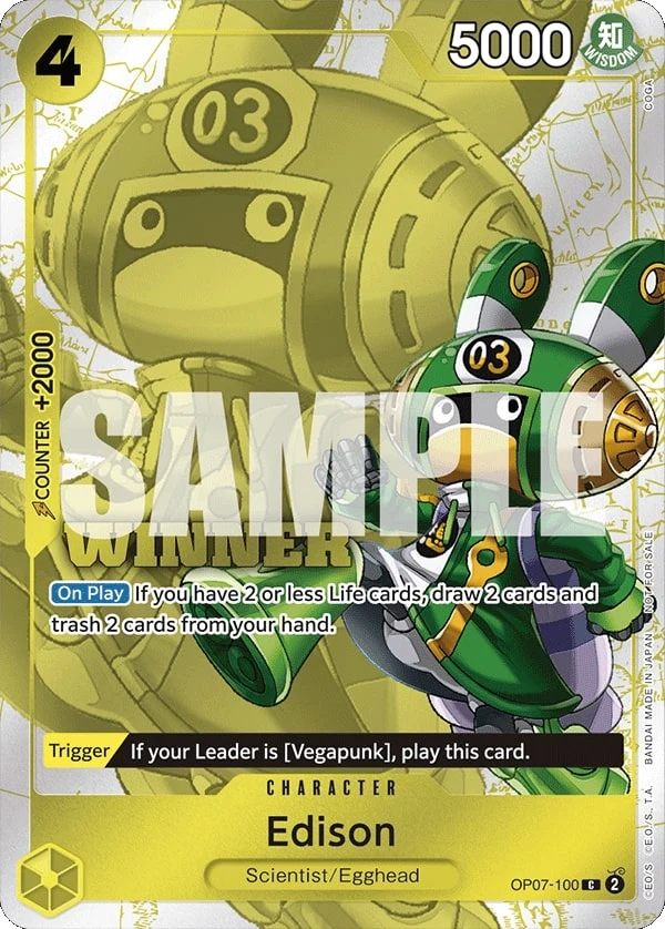 Carte One Piece anglaise Edison OP07-100 C