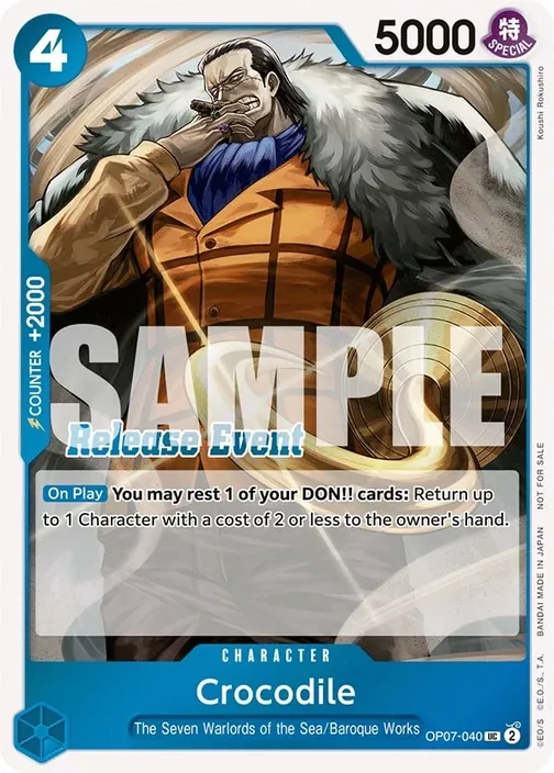 Carte One Piece anglaise OP07-040 Crocodile