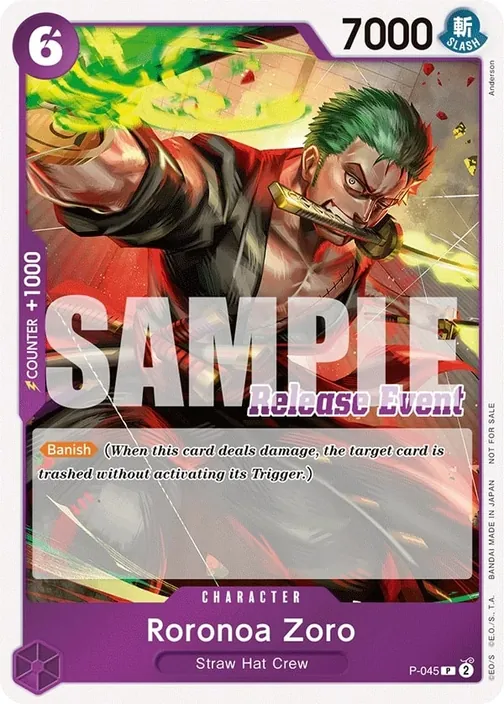 Carte One Piece anglaise P-045 Roronoa Zoro