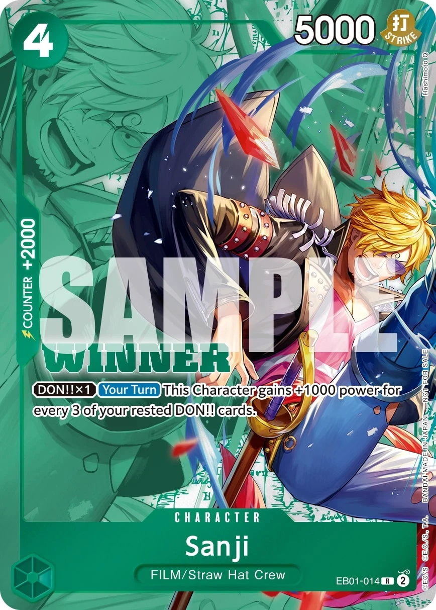 Carte One Piece anglaise Sanji EB01-014 R