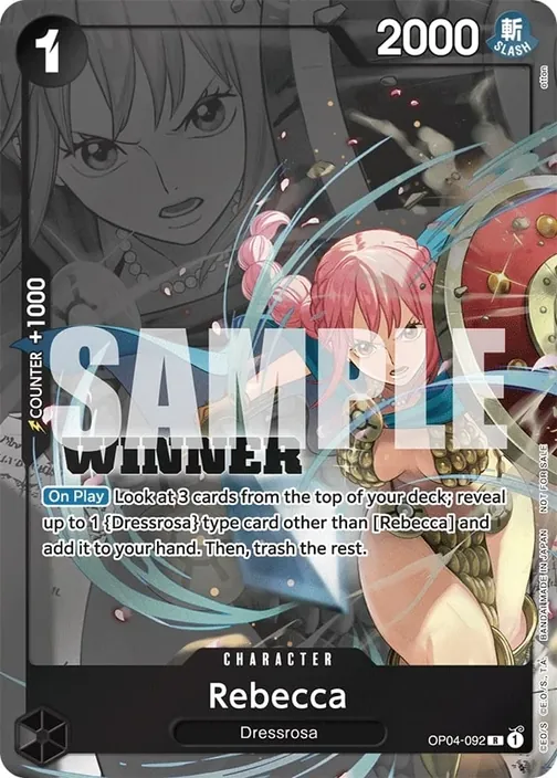 Carte One Piece anglaise OP04-092 Rebecca