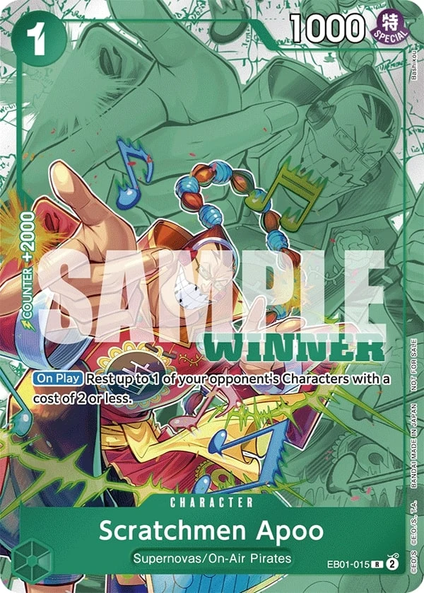 Carte One Piece anglaise Scratchmen Apoo EB01-015 R