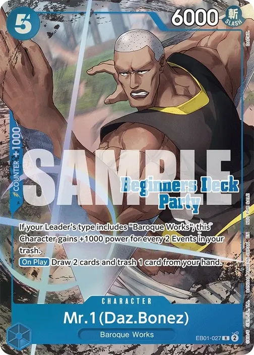 Carte One Piece anglaise EB01-027 Mr.1(Daz.Bonez)