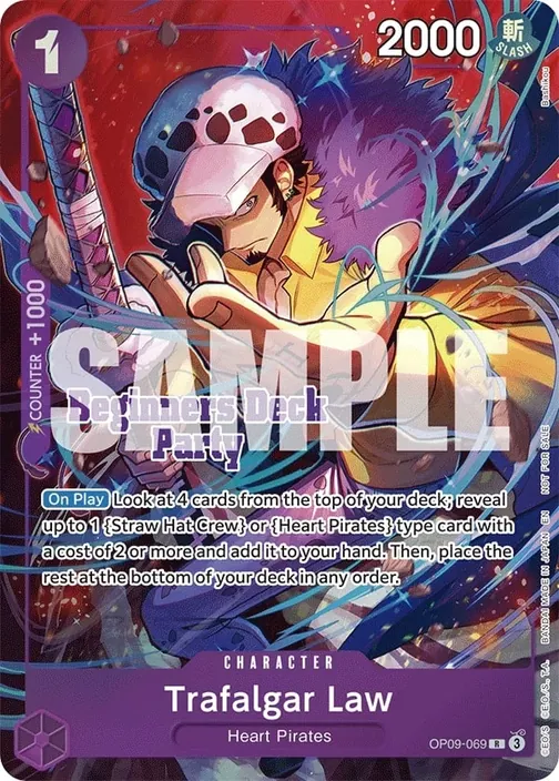 Carte One Piece anglaise OP09-069 Trafalgar Law