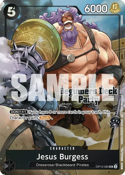 Carte One Piece anglaise OP10-085 Jesus Burgess