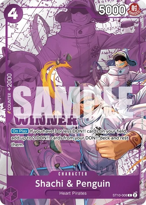 Carte One Piece anglaise ST10-008 Shachi & Penguin