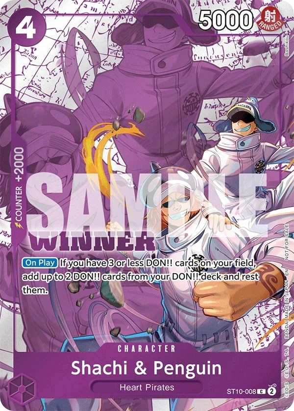 Carte One Piece anglaise Shachi & Penguin ST10-008 C