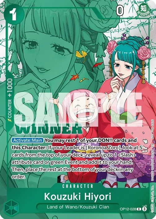 Carte One Piece anglaise OP12-028 Kouzuki Hiyori