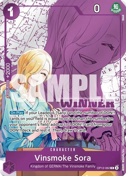 Carte One Piece anglaise OP12-062 Vinsmoke Sora