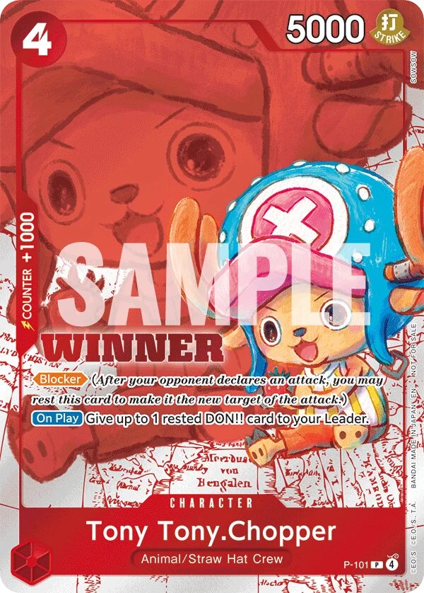 Carte One Piece anglaise Tony Tony.Chopper P-101 P