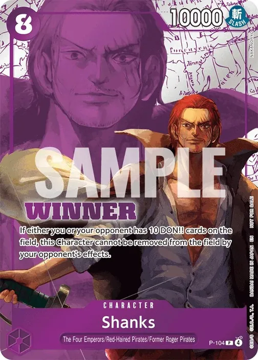 Carte One Piece anglaise P-104 Shanks