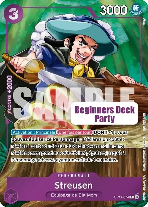 Carte One Piece anglaise OP11-074 Streusen