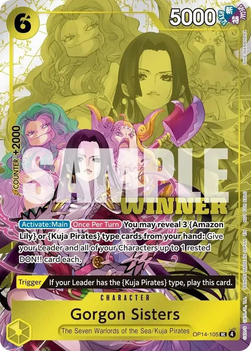 Carte One Piece anglaise OP14-105 Gorgon Sisters