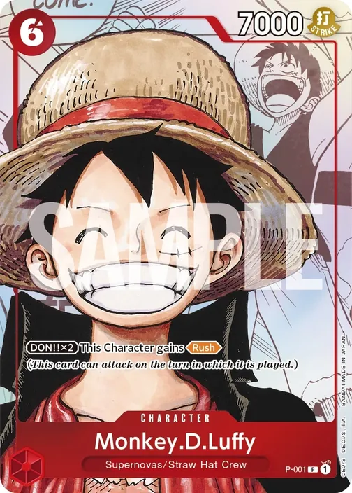 Carte One Piece anglaise P-001 Monkey.D.Luffy