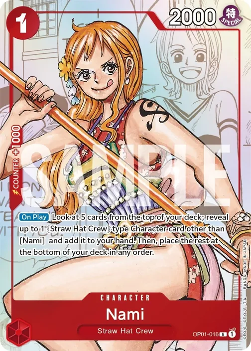 Carte One Piece anglaise OP01-016 Nami