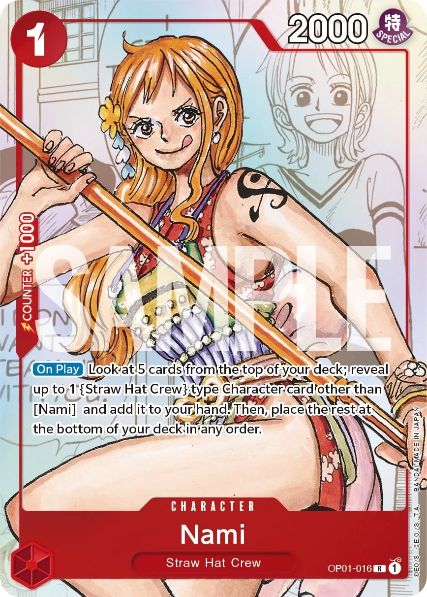 Carte One Piece anglaise Nami OP01-016 R