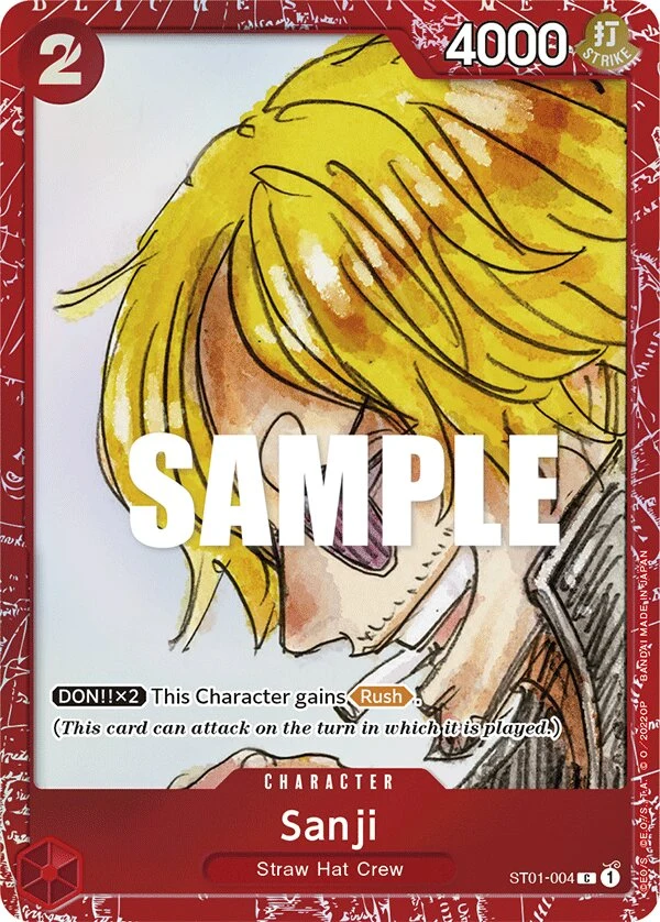 Carte One Piece anglaise Sanji ST01-004 C