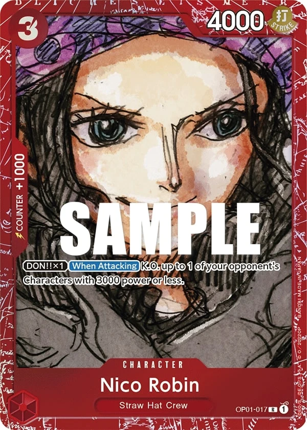 Carte One Piece anglaise Nico Robin OP01-017 R