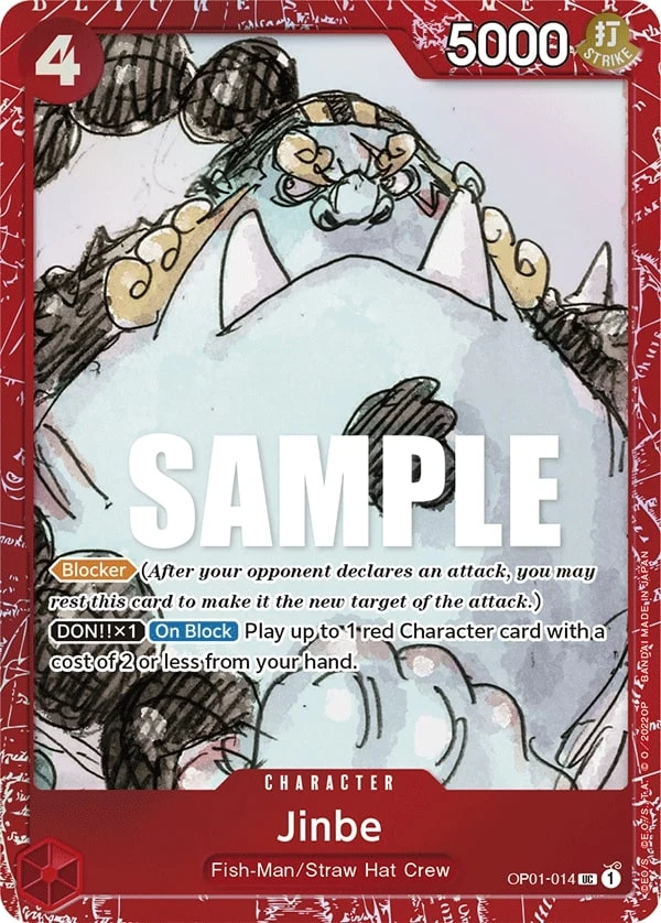 Carte One Piece anglaise Jinbe OP01-014 UC
