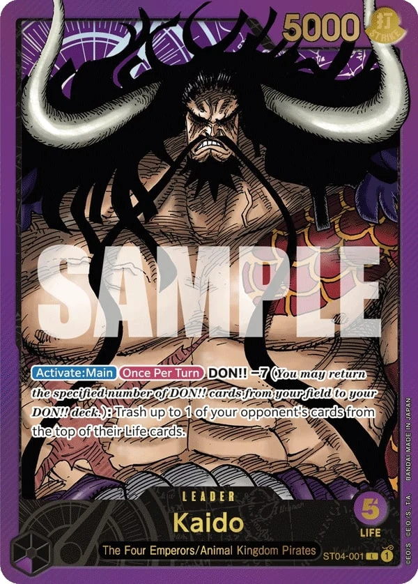 Carte One Piece anglaise Kaido ST04-001 L
