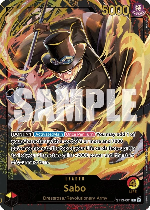 Carte One Piece anglaise Sabo ST13-001 L