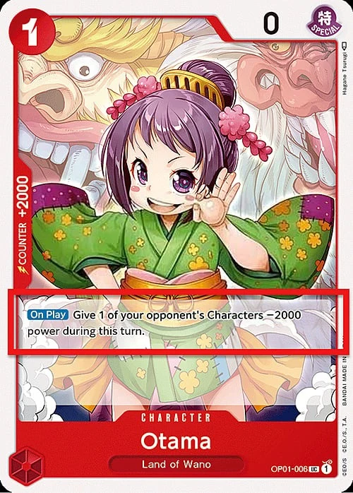 Carte One Piece anglaise OP01-006 Otama