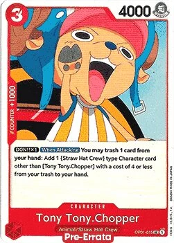 Carte One Piece anglaise OP01-015 Tony Tony.Chopper