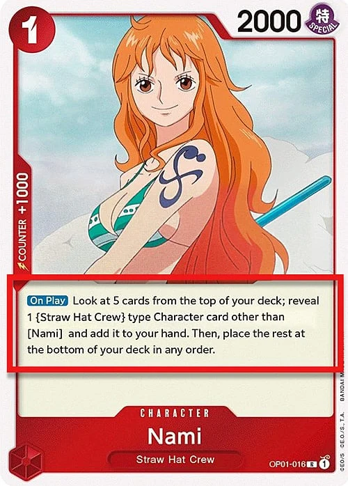 Carte One Piece anglaise OP01-016 Nami