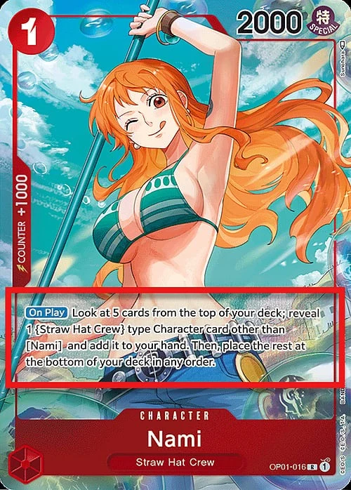Carte One Piece anglaise OP01-016 Nami (version 2)