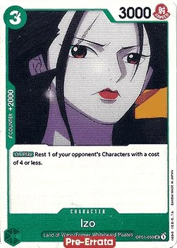 Carte One Piece anglaise OP01-033 Izo