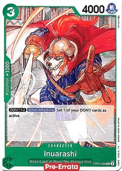 Carte One Piece anglaise OP01-034 Inuarashi
