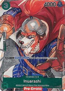 Carte One Piece anglaise OP01-034 Inuarashi (version 2)