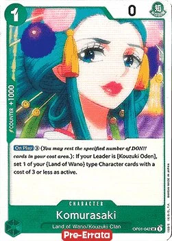 Carte One Piece anglaise OP01-042 Komurasaki