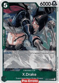 Carte One Piece anglaise OP01-054 X.Drake