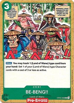 Carte One Piece anglaise OP01-059 BE-BENG!!