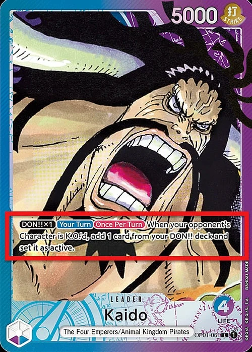 Carte One Piece anglaise OP01-061 Kaido (version 2)