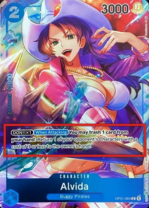 Carte One Piece anglaise OP01-064 Alvida (version 2)