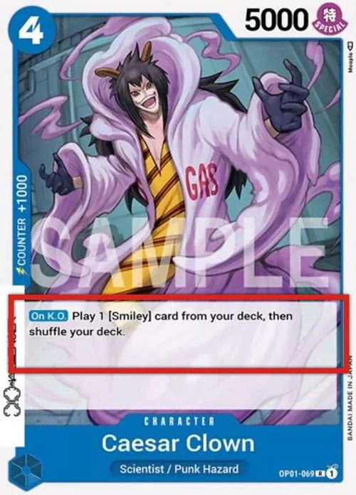 Carte One Piece anglaise OP01-069 Caesar Clown