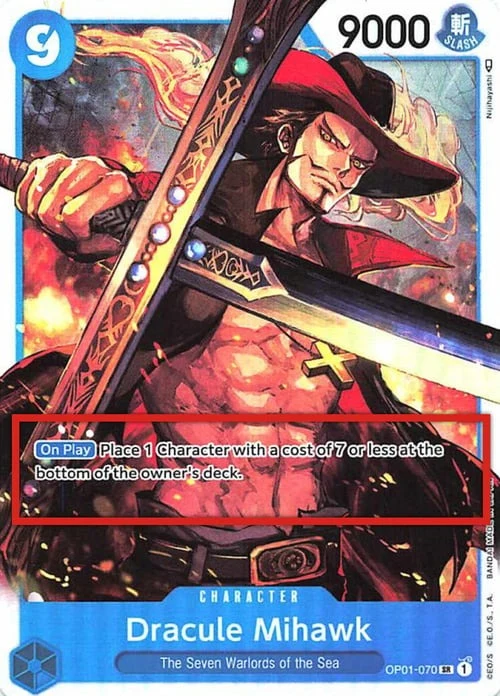 Carte One Piece anglaise OP01-070 Dracule Mihawk