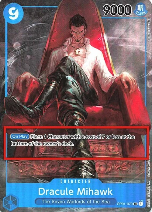 Carte One Piece anglaise OP01-070 Dracule Mihawk (version 2)