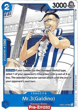 Carte One Piece anglaise OP01-085 Mr.3(Galdino)