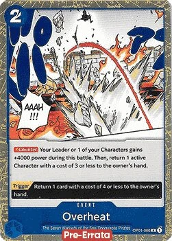 Carte One Piece anglaise OP01-086 Overheat