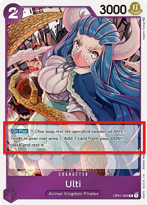 Carte One Piece anglaise OP01-093 Ulti
