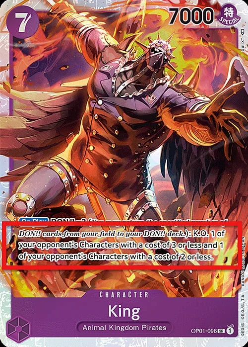 Carte One Piece anglaise OP01-096 King