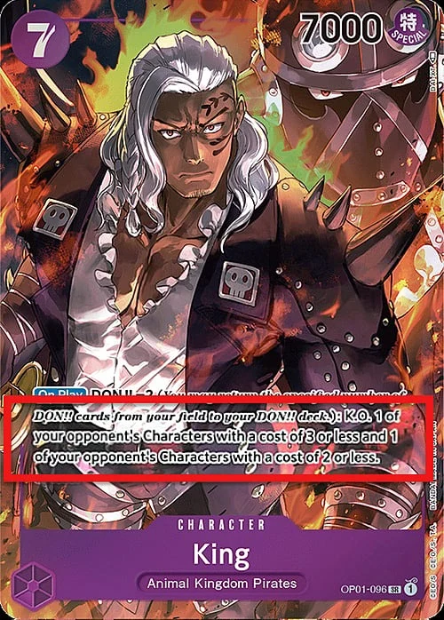 Carte One Piece anglaise OP01-096 King (version 2)