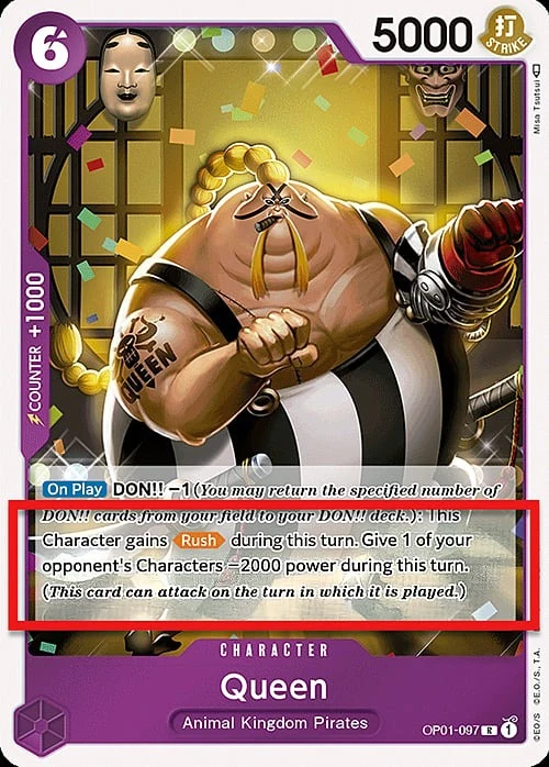 Carte One Piece anglaise OP01-097 Queen