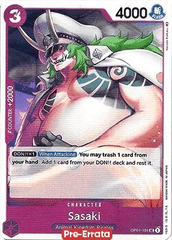 Carte One Piece anglaise OP01-101 Sasaki