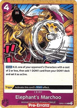 Carte One Piece anglaise OP01-115 Elephant's Marchoo